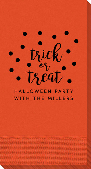 Confetti Dots Trick or Treat Guest Towels